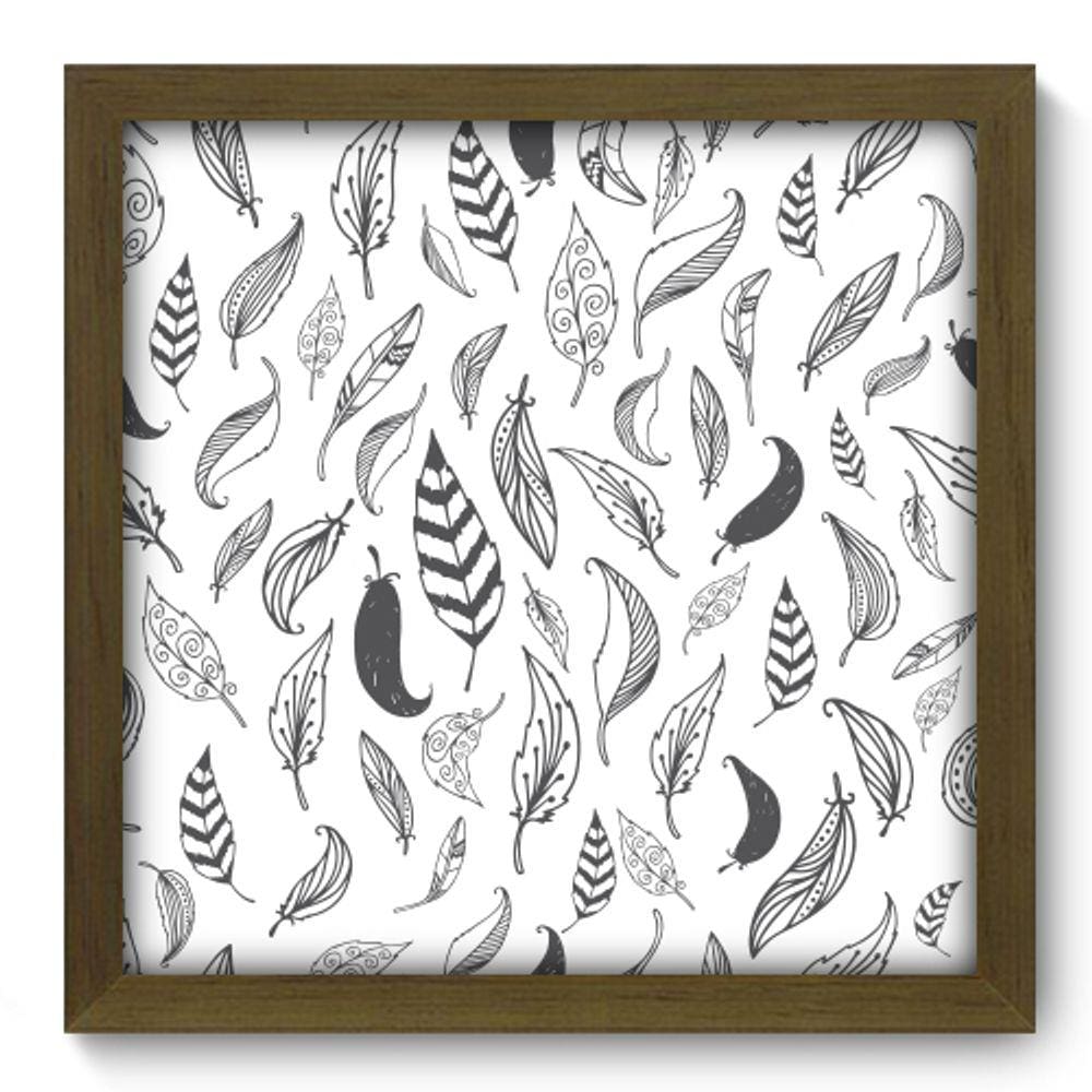 Quadro Decorativo - Penas - 33cm x 33cm - 154