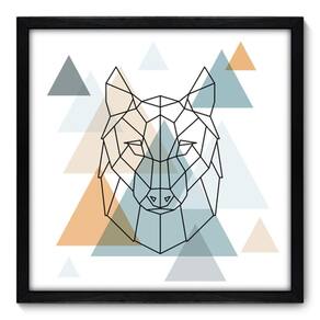 Quadro Decorativo - Lobo - 50cm x 50cm - 022qnscp