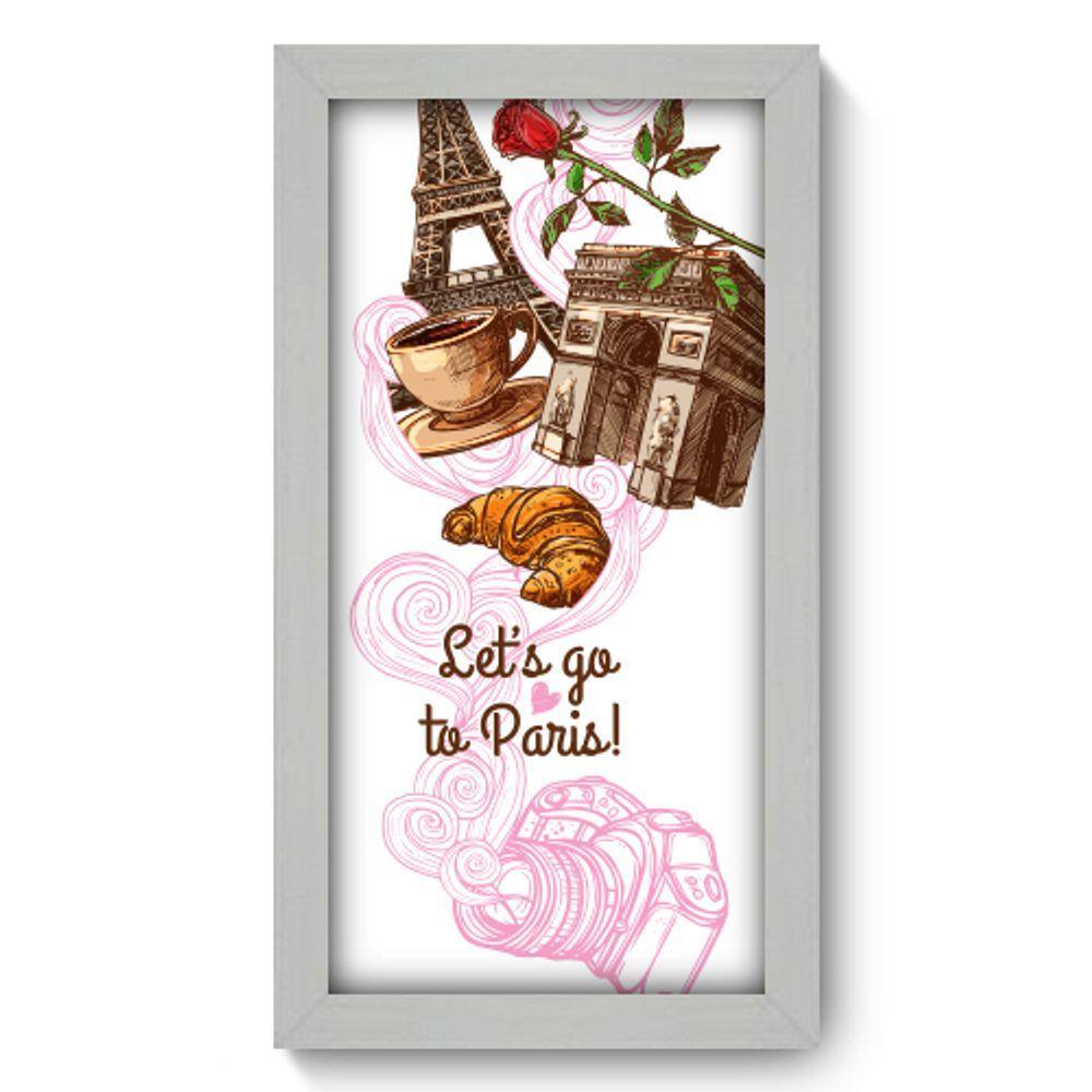 Quadro Decorativo - Paris - 19cm x 34cm - 092qdmb