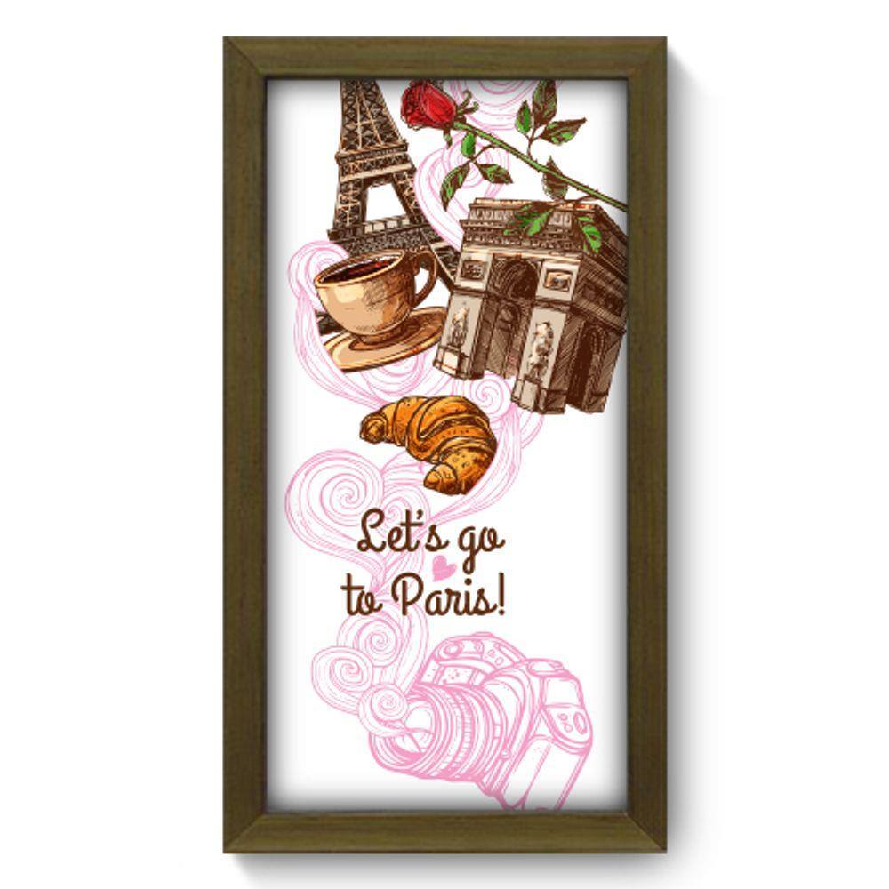 Quadro Decorativo - Paris - 19cm x 34cm - 092