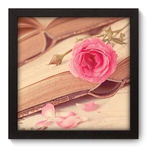 Quadro Decorativo - Rosa - 22cm x 22cm - 025qdop