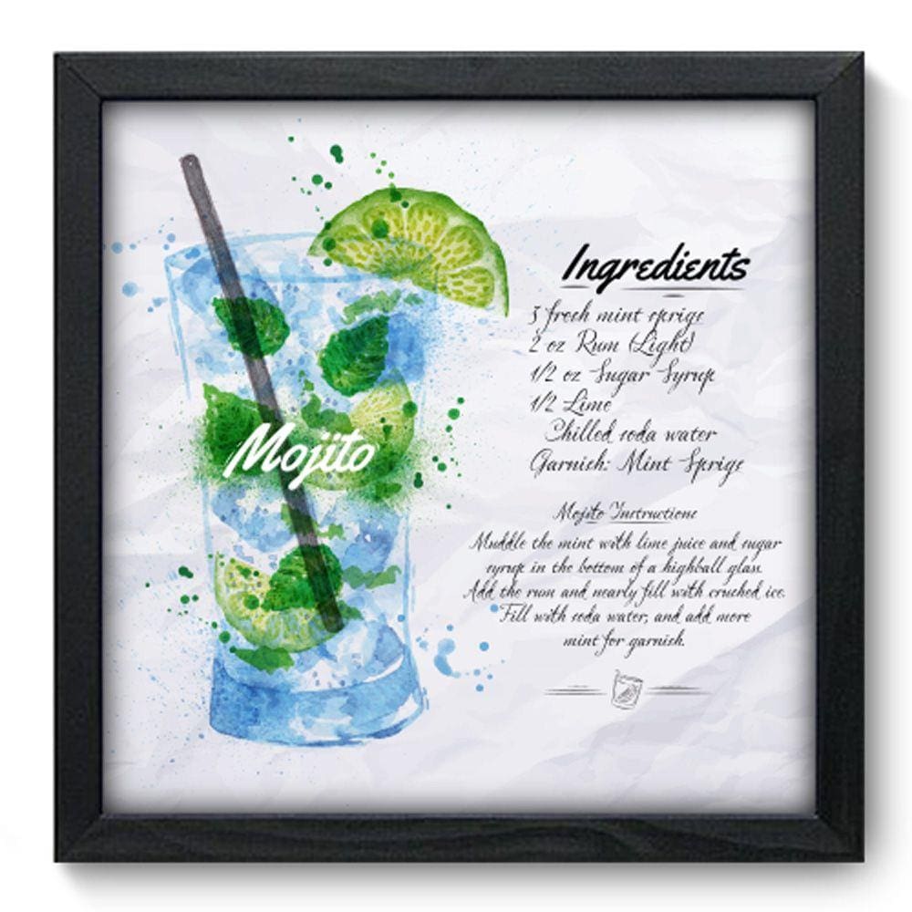 Quadro Decorativo - Mojito - 33cm x 33cm - 084