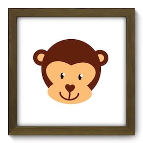 Quadro Decorativo - Macaquinho - 22cm x 22cm - 012qdbm