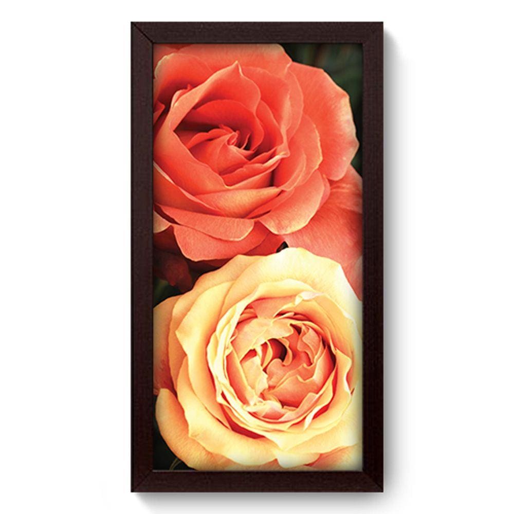 Quadro Decorativo - Rosas - 19cm x 34cm - 055