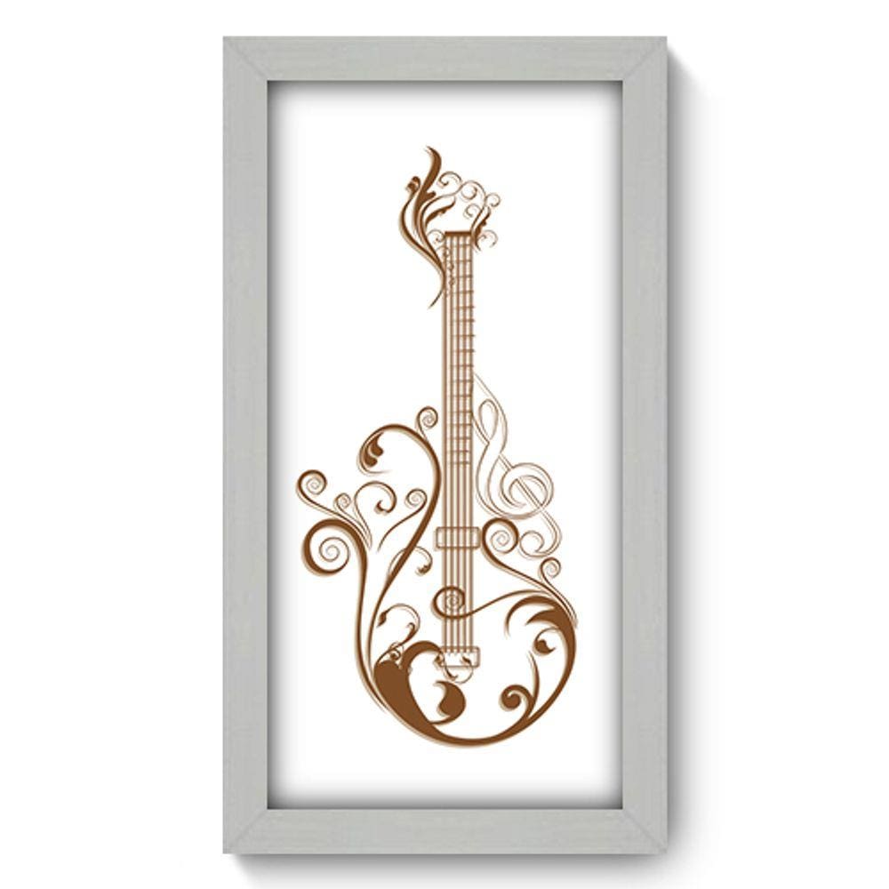 Quadro Decorativo - Guitarra - 19cm x 34cm - 054qdgb