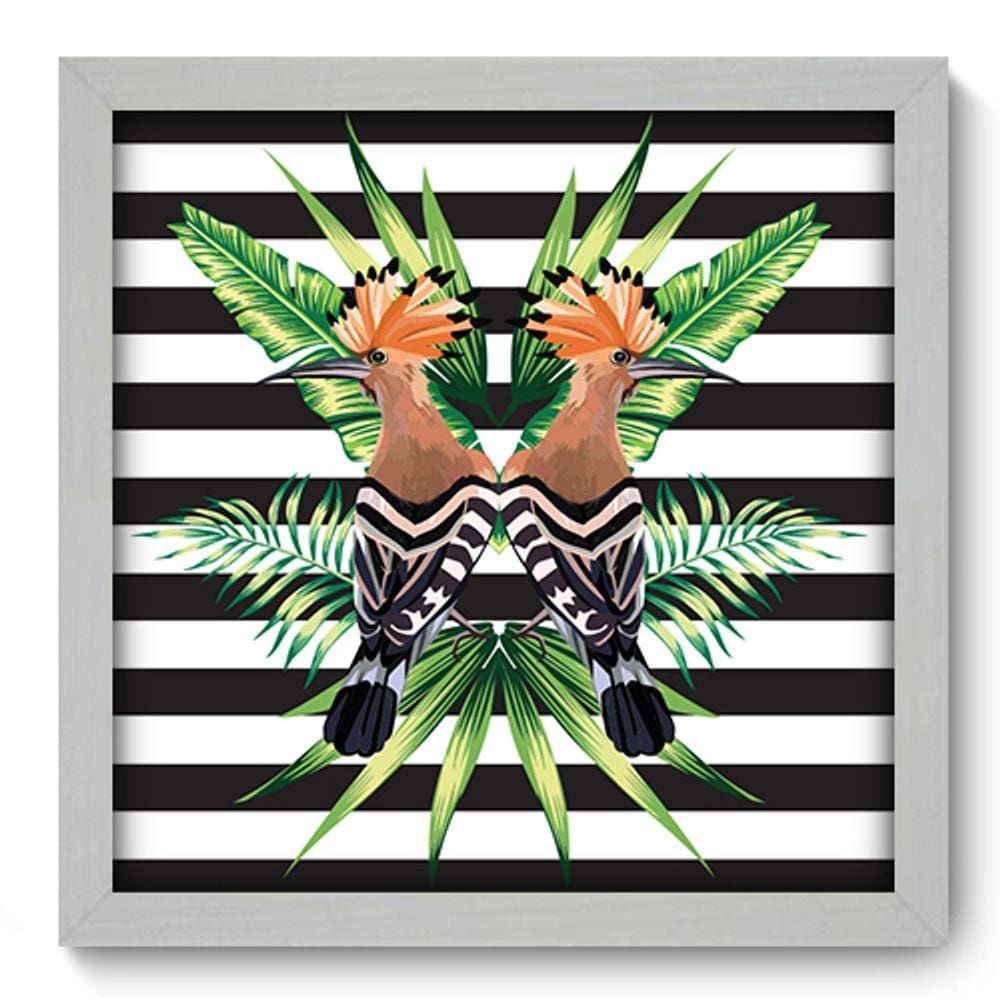 Quadro Decorativo - Pássaros - 33cm x 33cm - 229