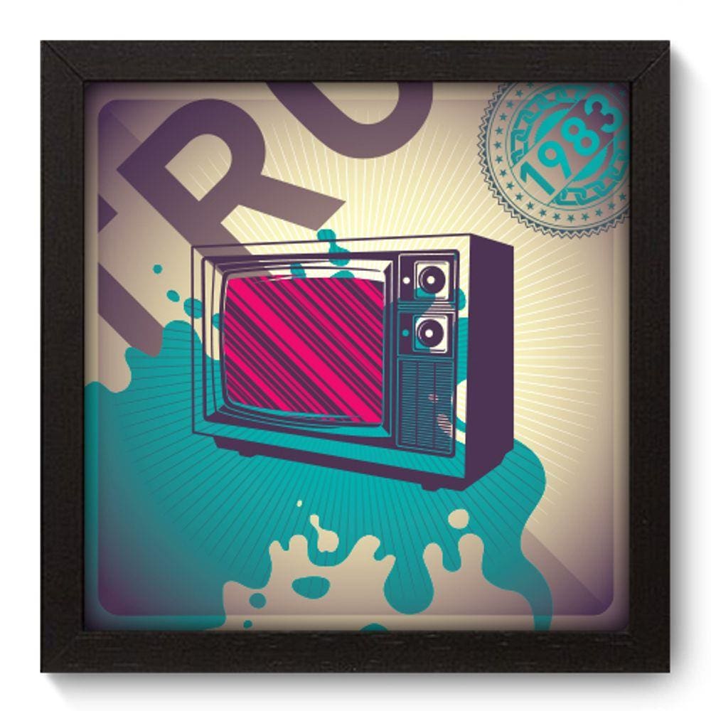Quadro Decorativo - Televisão - 22cm x 22cm - 019qdvp