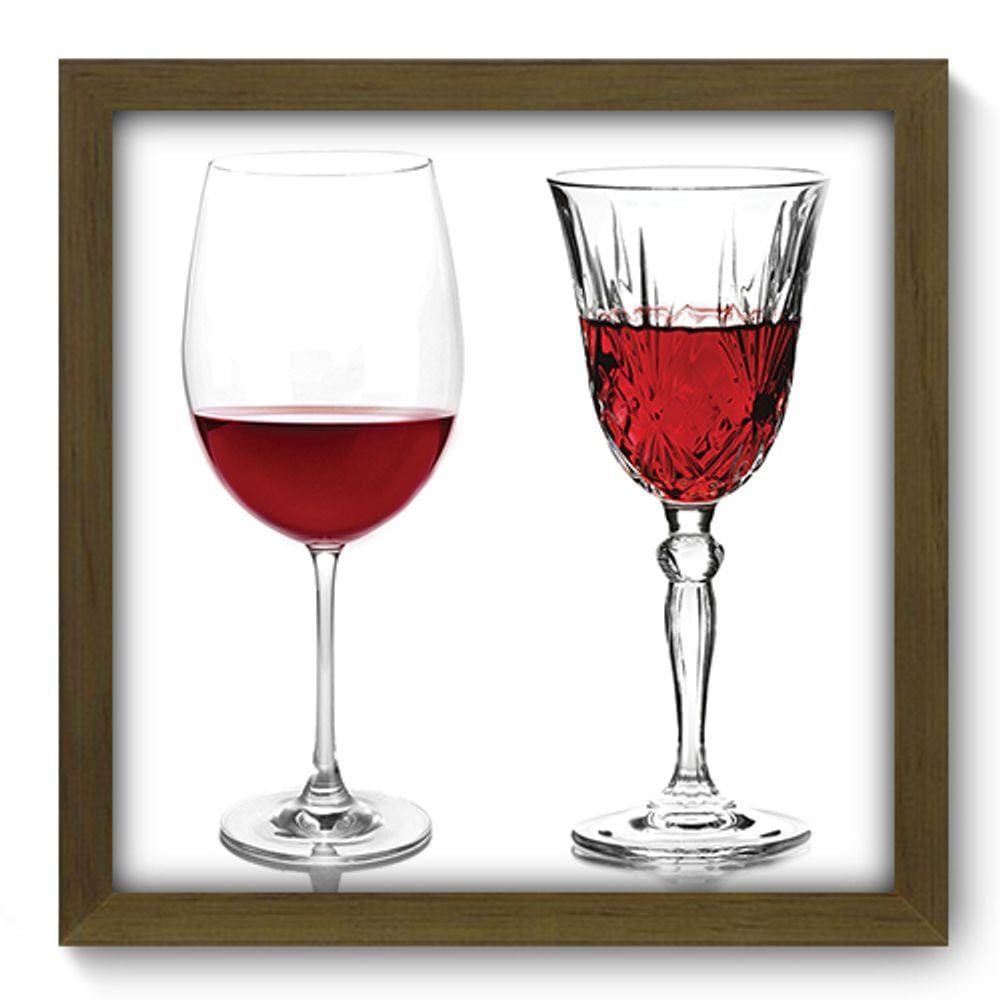 Quadro Decorativo - Taças de Vinho - 33cm x 33cm - 069