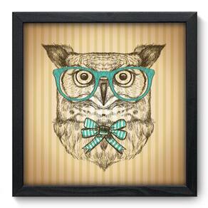 Quadro Decorativo - Coruja - 33cm x 33cm - 149qdsp