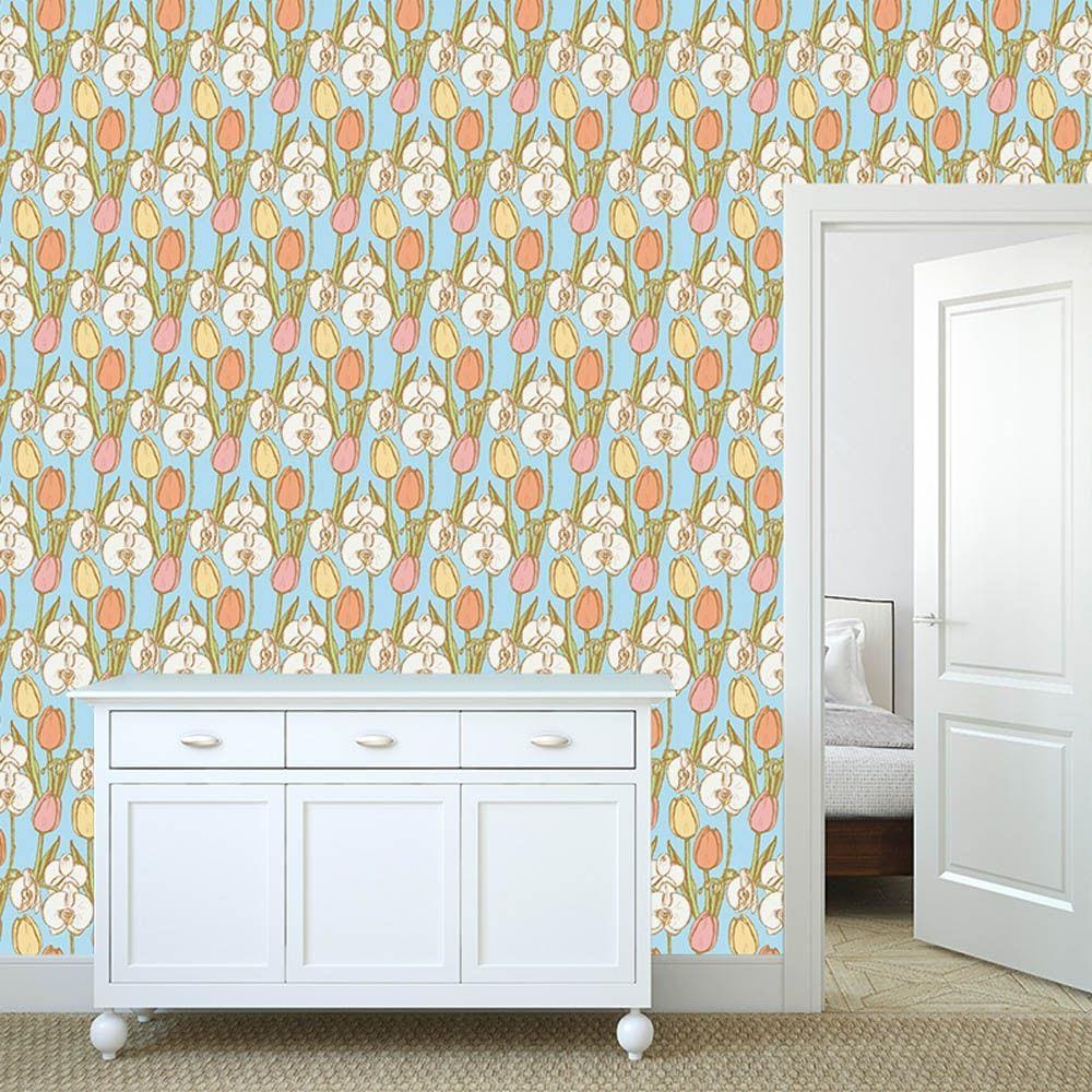 Papel de Parede Adesivo - Tulipas - 059