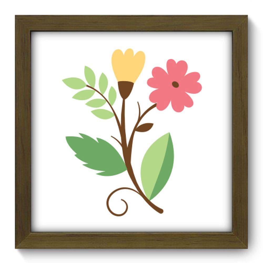 Quadro Decorativo - Flor - 22cm x 22cm - 033
