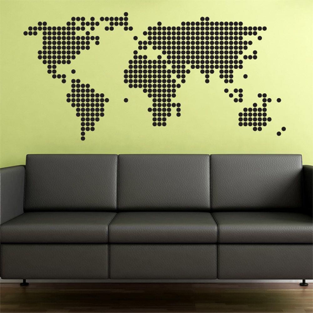 Adesivo de Parede - Mapa Mundi - 003dvm