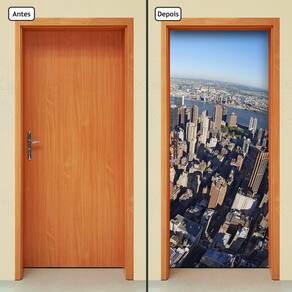 Adesivo Decorativo de Porta - Cidade - 824cnpt