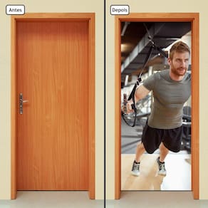 Adesivo Decorativo de Porta - Fitness - 1168cnpt