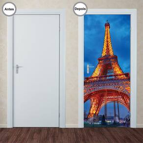 Adesivo Decorativo de Porta - Torre Eiffel - 295pt