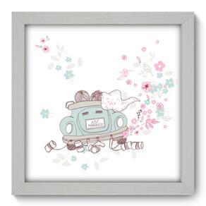 Quadro Decorativo - Just Married - 22cm x 22cm - 005qdob