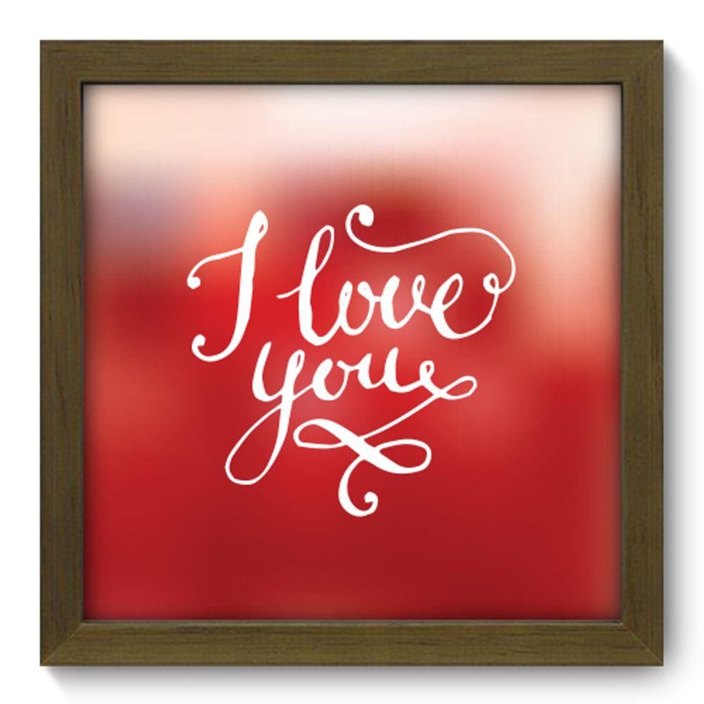 Quadro Decorativo - I Love You - 22cm x 22cm - 004