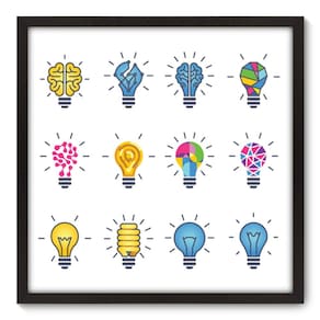Quadro Decorativo - Idéias - 70cm x 70cm - 089qnddp