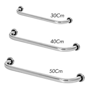 Kit 3 Barras De Apoio Para Banheiro 30cm - 40cm - 50cm