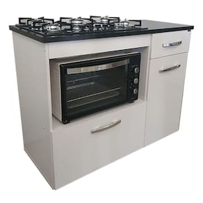Kit Balcão Com Forno 48 Litros 110v e Fogão 5 Bocas