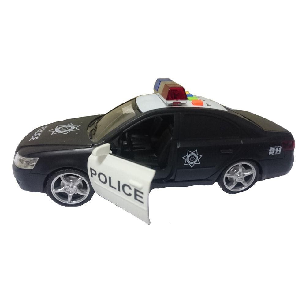 Brinquedo Carrinho de Policia com Luzes e Sons de Sirene Botões - Shiny  Toys 000431