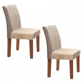 Conjunto 2 Cadeiras Estofadas Espanha Espresso Móveis  suede Pena