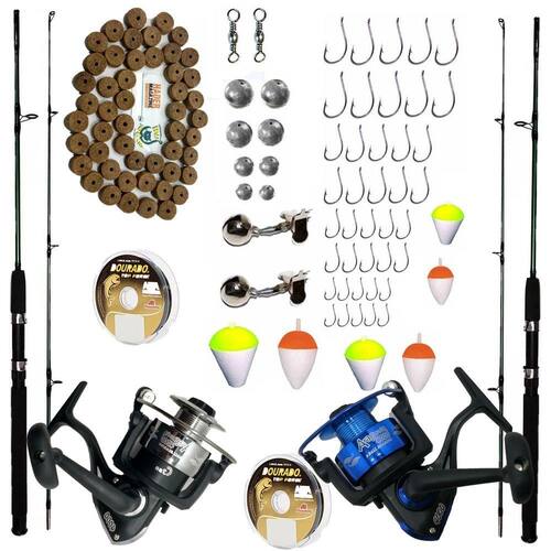 Kit Pesca Pescaria Completo Vara Molinete Anzol 57 Itens