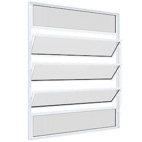 Janela Basculante sem Grade Riobras Alumínio 100cmx80cm Branco