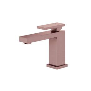 Monocomando de mesa para lavatório bica baixa cobre escovado