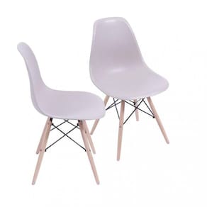 Conjunto 2 Cadeiras Eames DKR Base Madeira OR Design Fendi