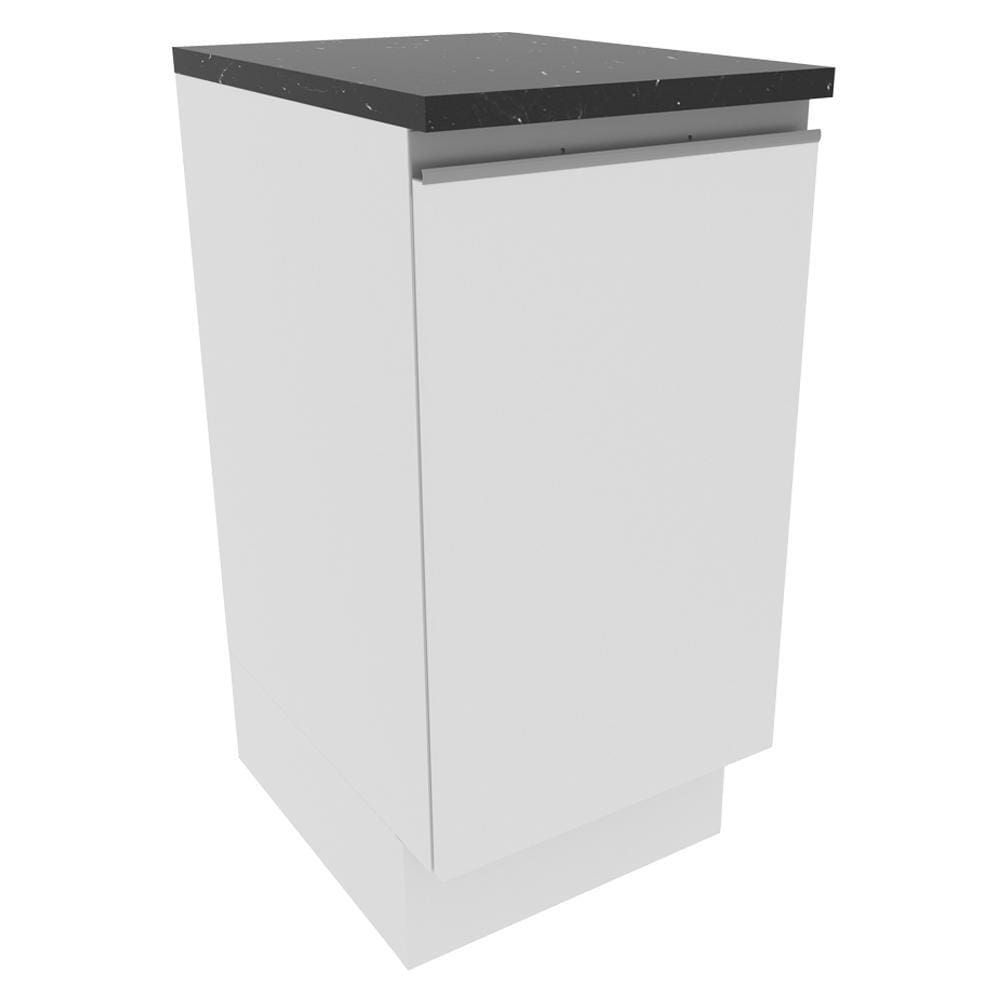 Balcão Madesa Acordes 100% MDF 40 cm - 1 Porta Branco Brilho