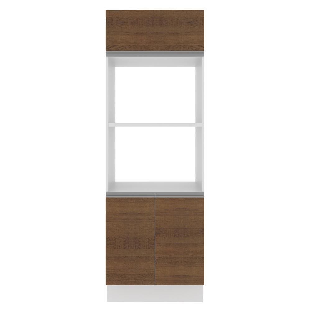 Torre Quente Para 2 Fornos Madesa Acordes 100% MDF - Branco/Rustic