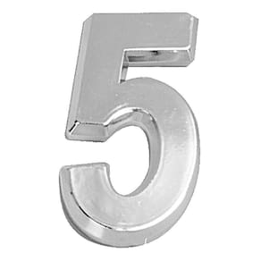 Número 5 De Residencia E Casa Brilhante 14cm De Altura