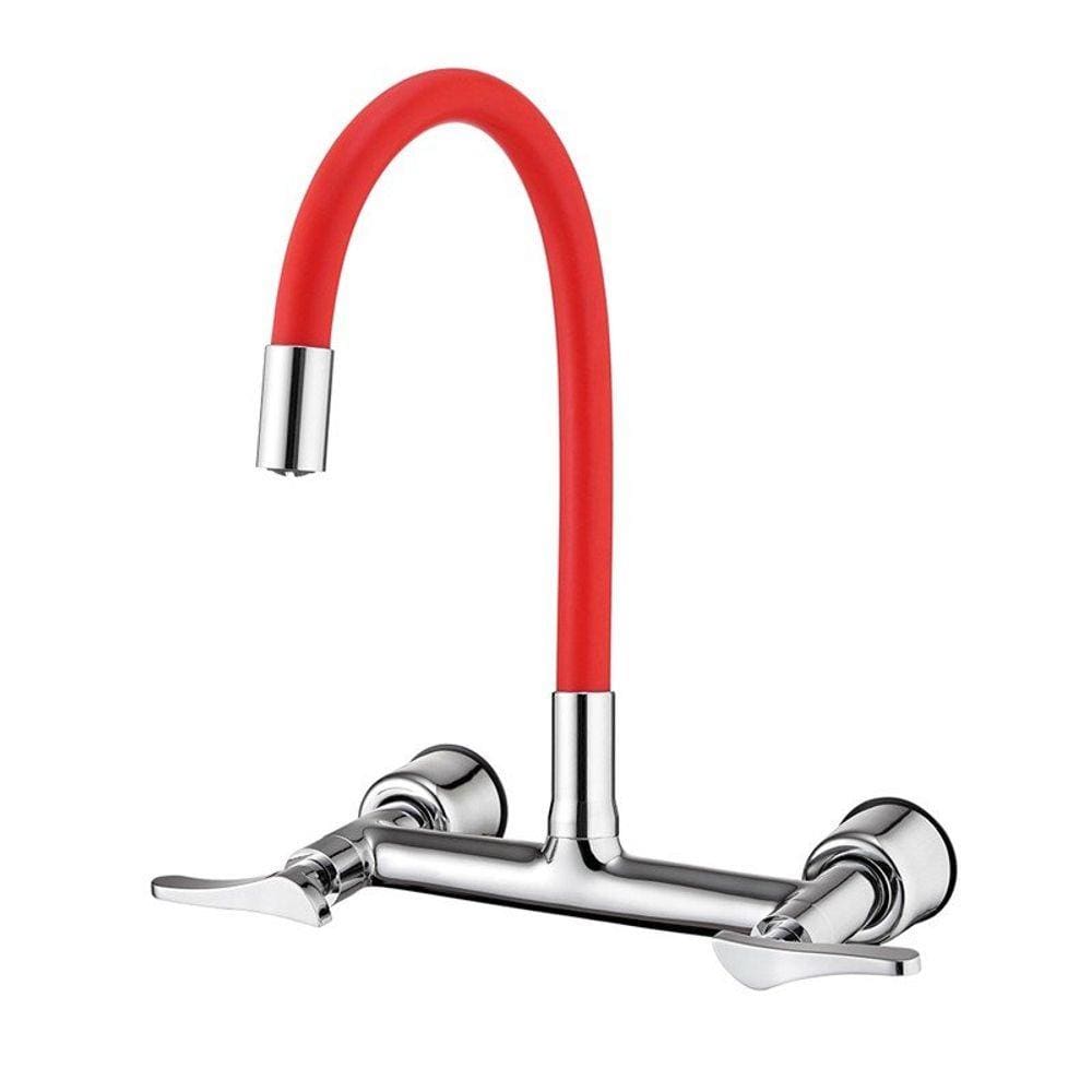 Misturador Lorenzetti LorenFlex de Parede com Bica Móvel 1258 R27 Vermelha