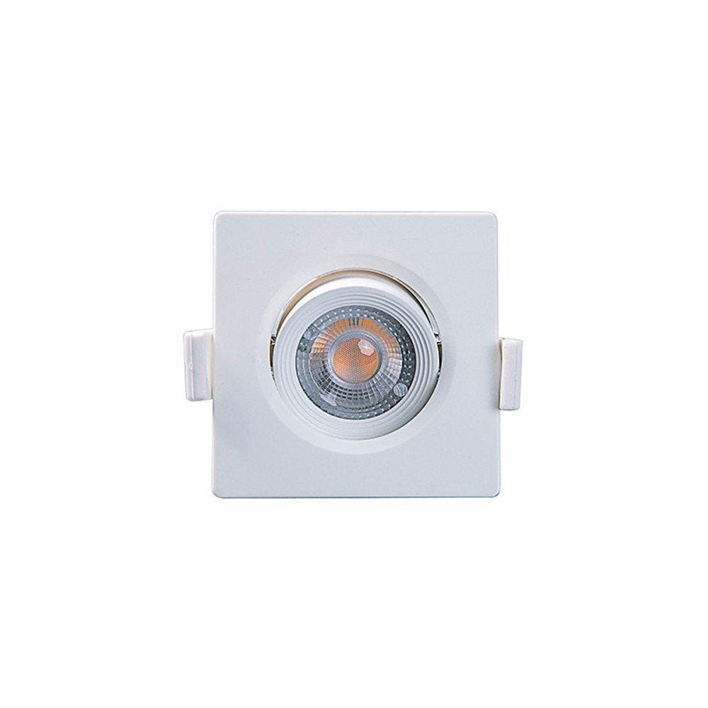 Spot de Led Taschibra Alltop MR11 Quadrado 3W Bivolt 3000K - Luz Amarela