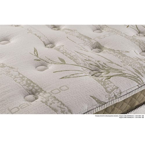 imagem-Colchão Queen Size Molas Ensacadas Imperatore Eco Bamboo 158x34x198 - Herval - BEGE