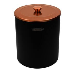 Lixeira Tramontina Útil Rose Mix com Balde de Plástico Preto 5L