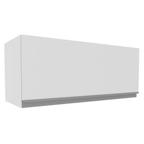 Armário Aéreo Madesa Acordes 100% MDF 80 cm - 1 Porta Branco Brilho