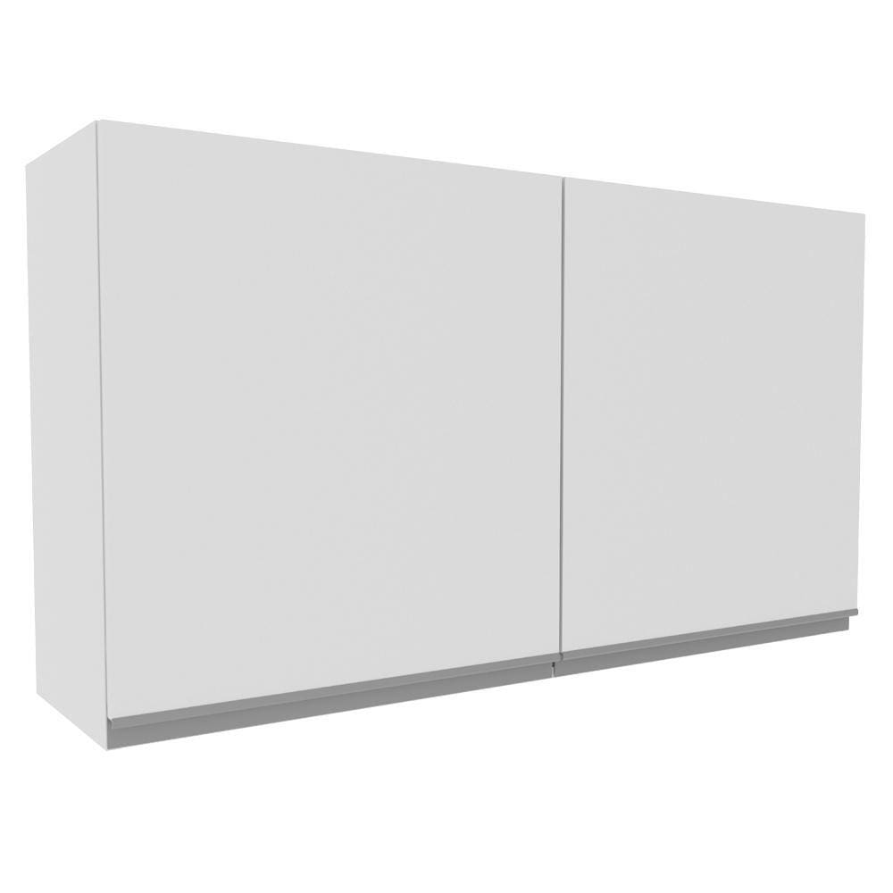 Armário Aéreo Madesa Acordes 100% MDF 120 cm - 2 Portas Branco Brilho