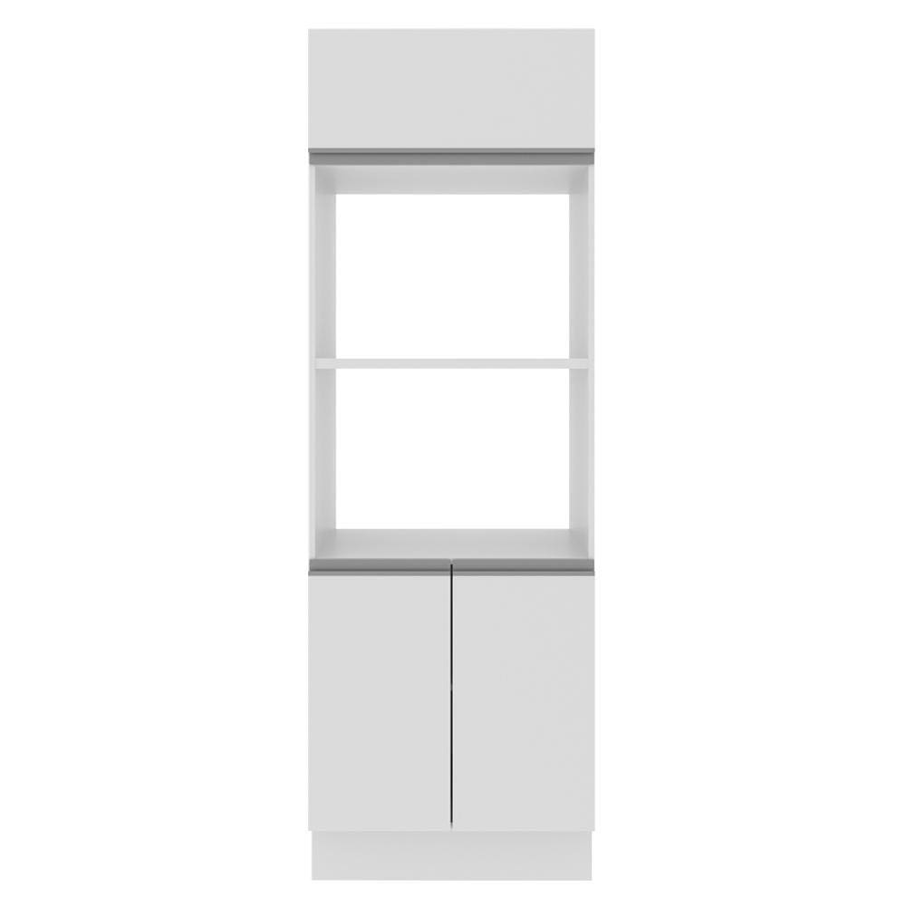 Torre Quente Para 2 Fornos Madesa Acordes 100% MDF - Portas Branco Brilho