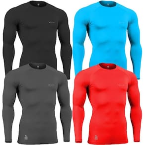 Kit C/ 4 Camisas de Compressão Térmica Stigli Pro Proteção Solar FPU50+ Manga Longa Poliamida