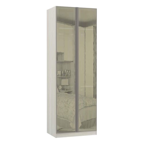 Guarda-Roupa 2 Portas com Vidro Reflecta 80cm Prime Plus Luciane Menor preço em Guarda-Roupa 2 Portas com Vidro Reflecta 80cm Prime Plus Luciane