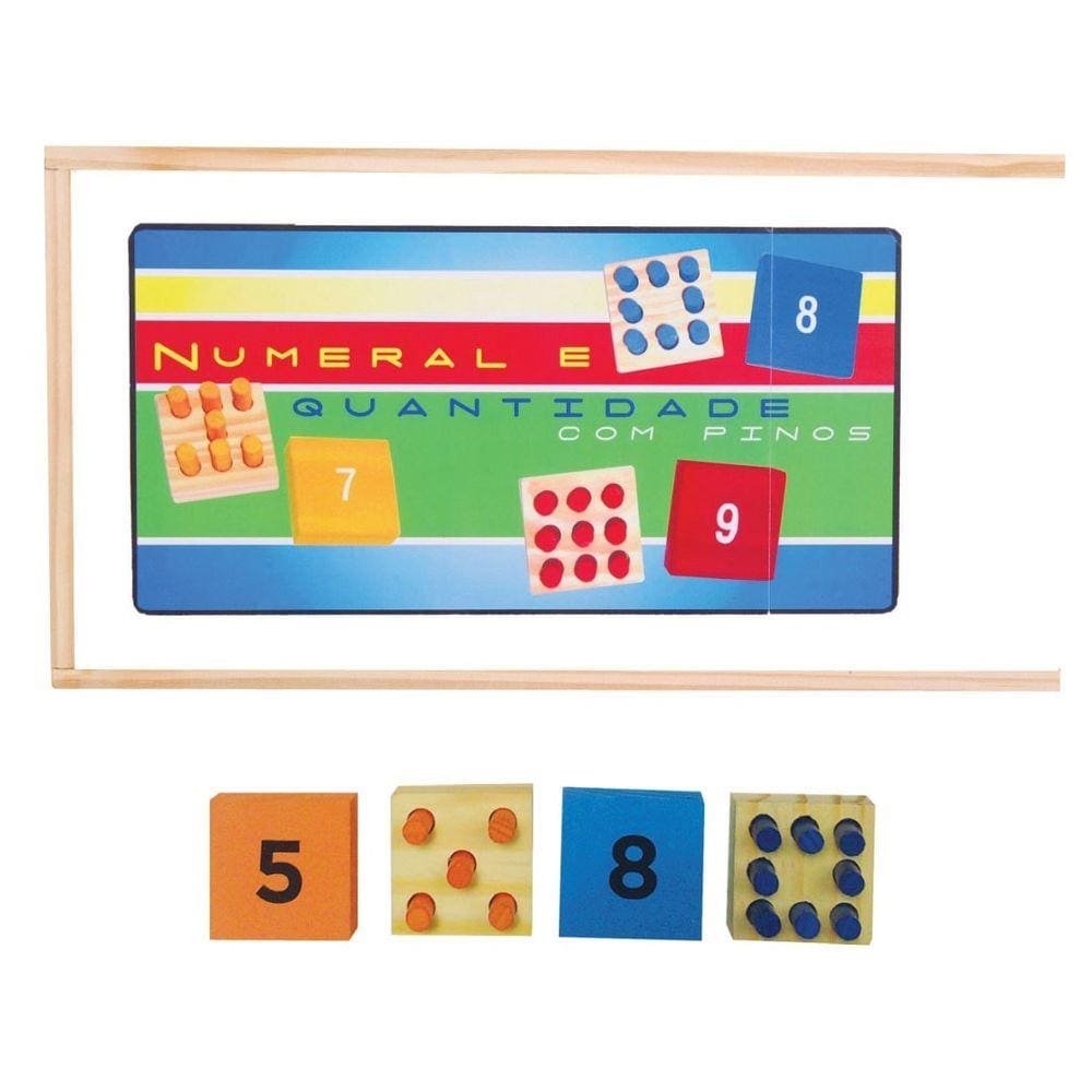 Brinquedos Educativos - Numeral E Quantidade Com Pinos 18und