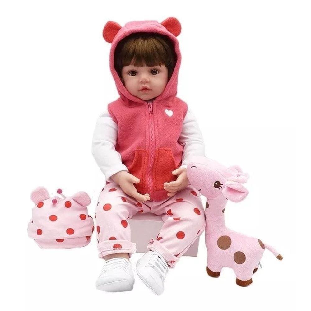 Boneca Bebe Reborn Abigail Corpo De Silicone Realista 48Cm com