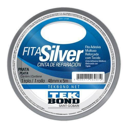 imagem-Fita Silver - Prata - 48Mm X 5M - Tekbond
