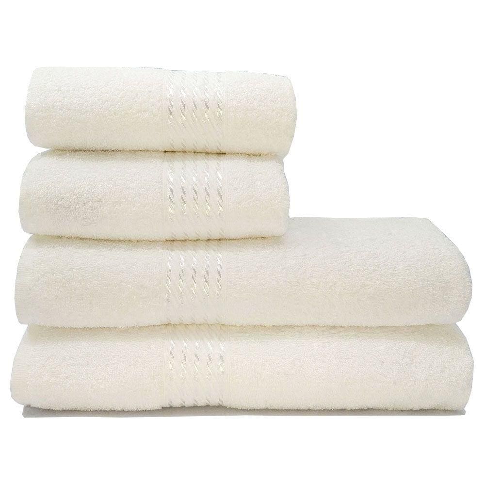 Jogo Toalhas 4 Peças Banho e Rosto 100% Algodão Prisma Lisa Dohler