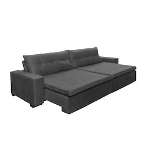 Sofá Retrátil e Reclinavel Oklahoma 2,92 Mts Com Molas e Pillow no Assento Tecido Suede - Cama InBox
