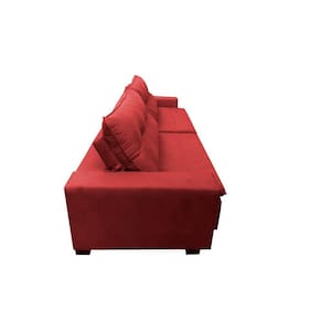 Sofá Retrátil e Reclinavel Oklahoma 2,82 Mts Com Molas e Pillow no Assento Tecido Suede - Cama InBox