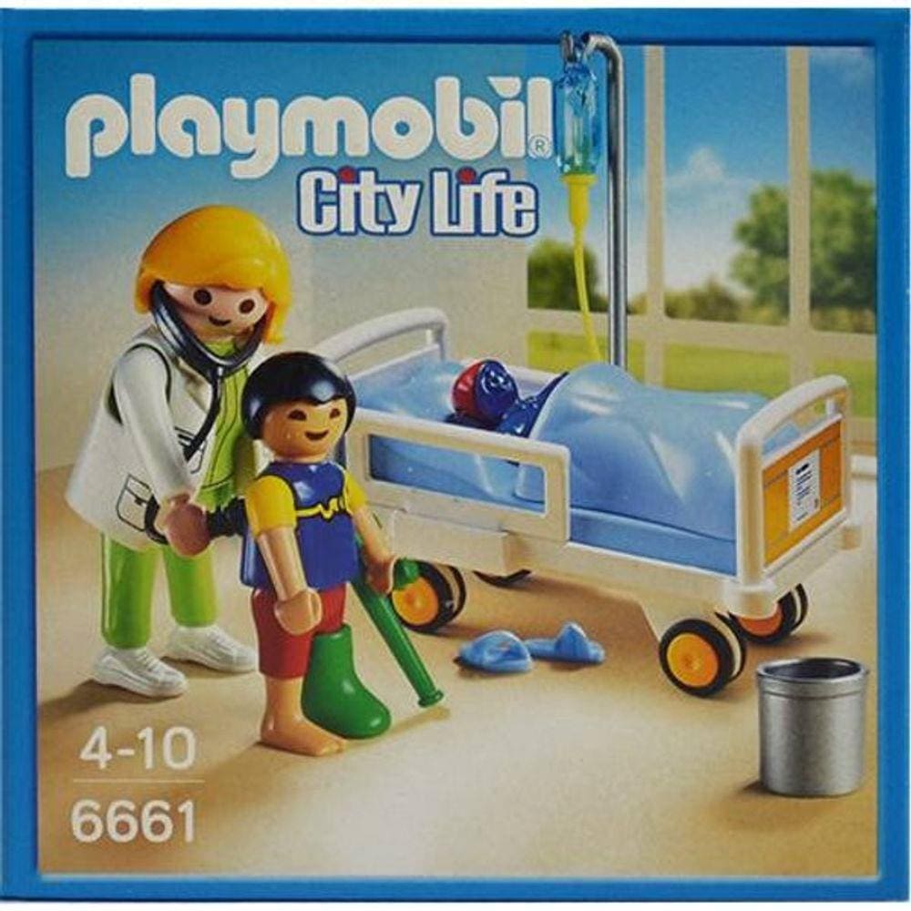 Playmobil 6661 Hospital Pediatra Com Criança E Leito