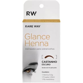 Glance Henna Castanho Escuro Delineador Sobrancelha Indiana